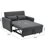 Dahlia Grey Two Seater Pull Out Sofa Bed  - Convertible Sleeper Sofa Sofas Bargainia