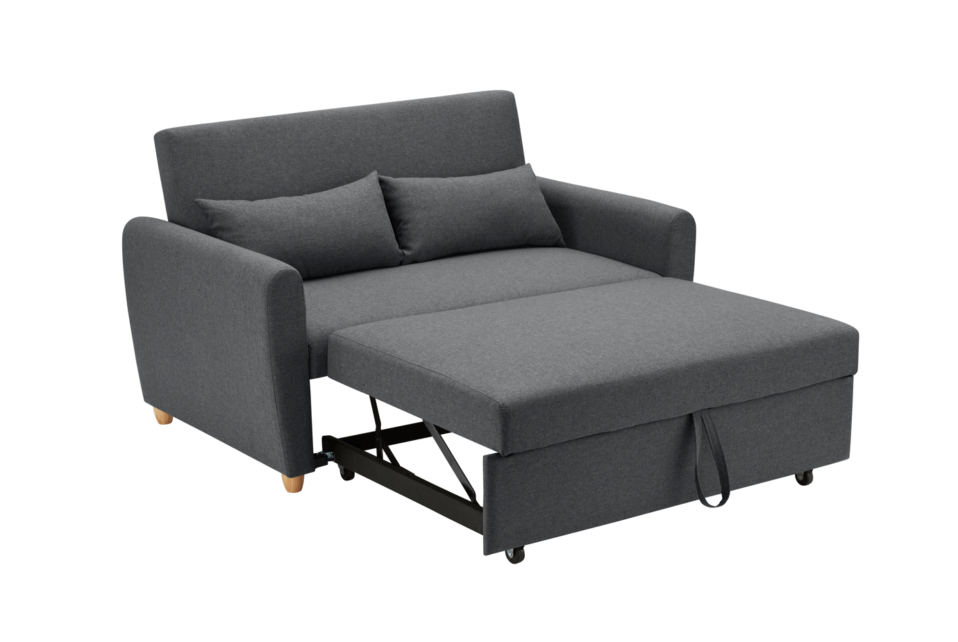 Dahlia Grey Two Seater Pull Out Sofa Bed  - Convertible Sleeper Sofa Sofas Bargainia