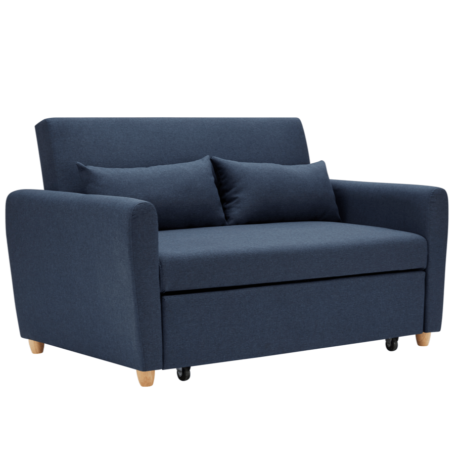 Dahlia Navy Blue Two Seater Pull Out Sofa Bed- Convertible Sleeper Sofa Bargainia