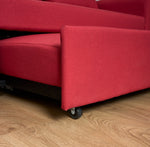 Dahlia Red 2 Seater Pull Out Sofa Bed - Convertible Sleeper Sofa - Bargainia.com - 