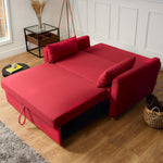 Dahlia Red 2 Seater Pull Out Sofa Bed - Convertible Sleeper Sofa - Bargainia.com - 