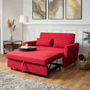 Dahlia Red 2 Seater Pull Out Sofa Bed - Convertible Sleeper Sofa Sofas Bargainia