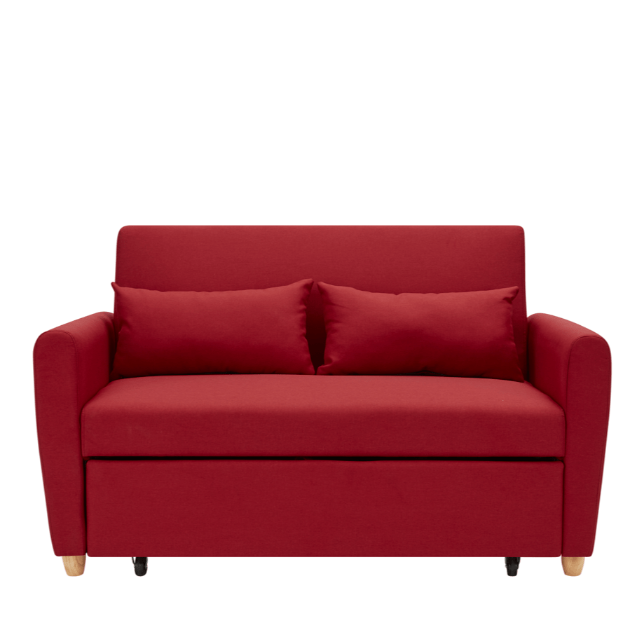 Dahlia Red 2 Seater Pull Out Sofa Bed - Convertible Sleeper Sofa - Bargainia.com - 