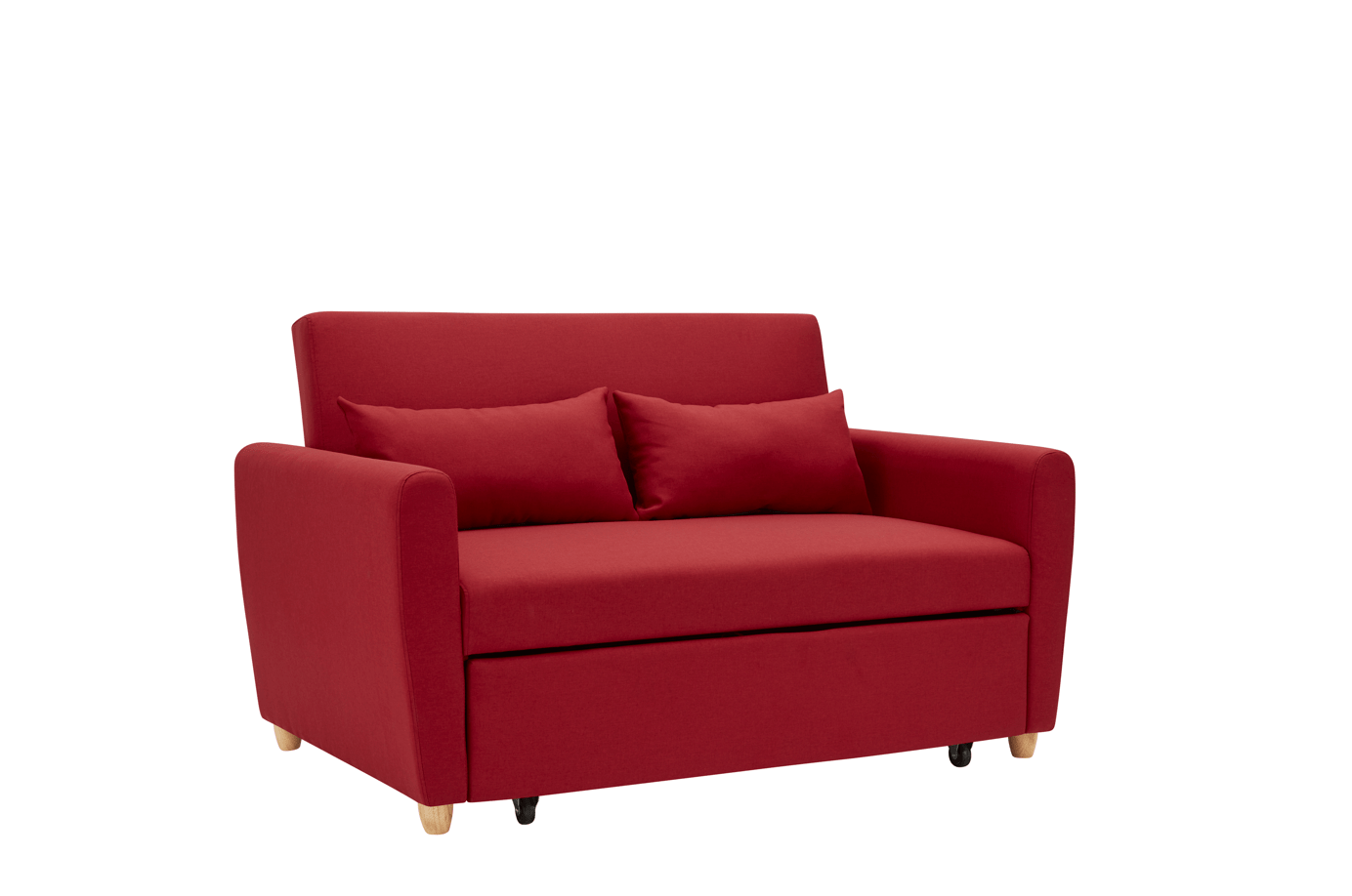 Dahlia Red 2 Seater Pull Out Sofa Bed - Convertible Sleeper Sofa - Bargainia.com - 