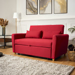 Dahlia Red 2 Seater Pull Out Sofa Bed - Convertible Sleeper Sofa - Bargainia.com - 