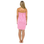 OLIVIA ROCCO Ladies Terry Towelling Cotton Sarong Towel Wrap With Adjustable Fit