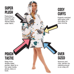 OLIVIA ROCCO Oversized Sloth Hoodie Blanket With Reversible Sherpa Fleece Giant 6XL