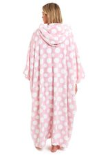 OLIVIA ROCCO Oversized Hooded Fleece Poncho Blanket Stars Polka Dots Easy Care for Cosy Home Layering
