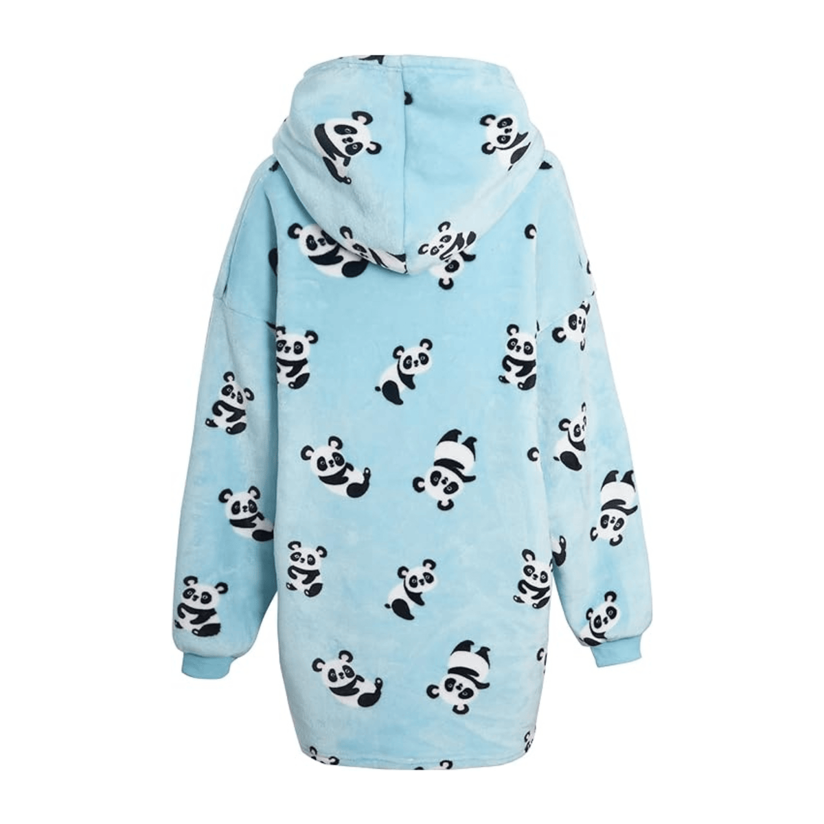 OLIVIA ROCCO Giant Oversized Panda Hooded Blanket Plush Fleece With Reversible Sherpa