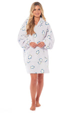 OLIVIA ROCCO Oversized Penguin Hooded Blanket Plush Fleece Reversible Sherpa Giant Hoodie
