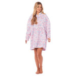 OLIVIA ROCCO Oversized Rainbow Hooded Plush Fleece Blanket With Reversible Sherpa Giant