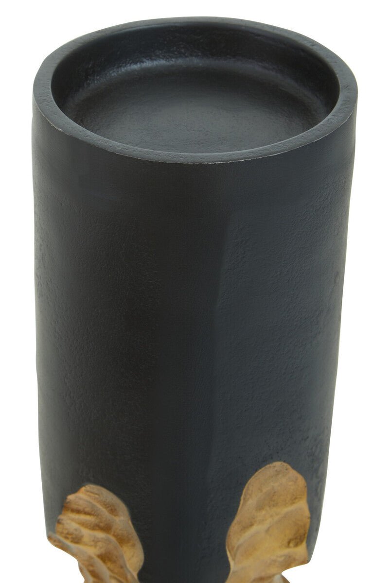 Daito Large Black and Gold Finish Candle Holder - Bargainia.com - 5018705995595