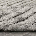 Dallas Silver Grey Shaggy Rug - Bargainia.com - 