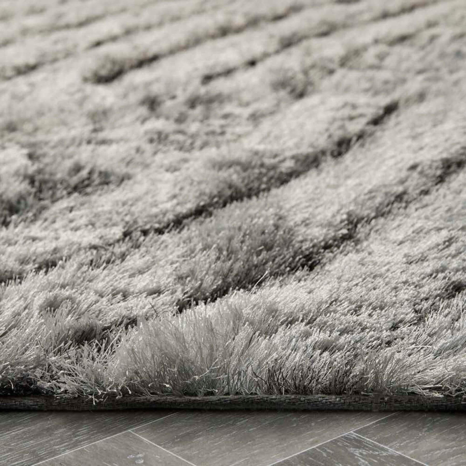 Dallas Silver Grey Shaggy Rug - Bargainia.com - 5026134516946 - DALLAS_CHARCL_080X150