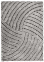 Dallas Silver Grey Shaggy Rug - Bargainia.com - 