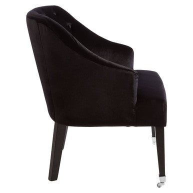 Darwin Black Velvet Chair - Bargainia.com - 5018705379203
