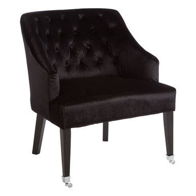 Darwin Black Velvet Chair - Bargainia.com - 5018705379203