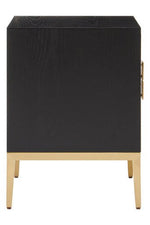 Davoli Black and Gold Two Drawer Side Table - Bargainia.com - 5018705991139