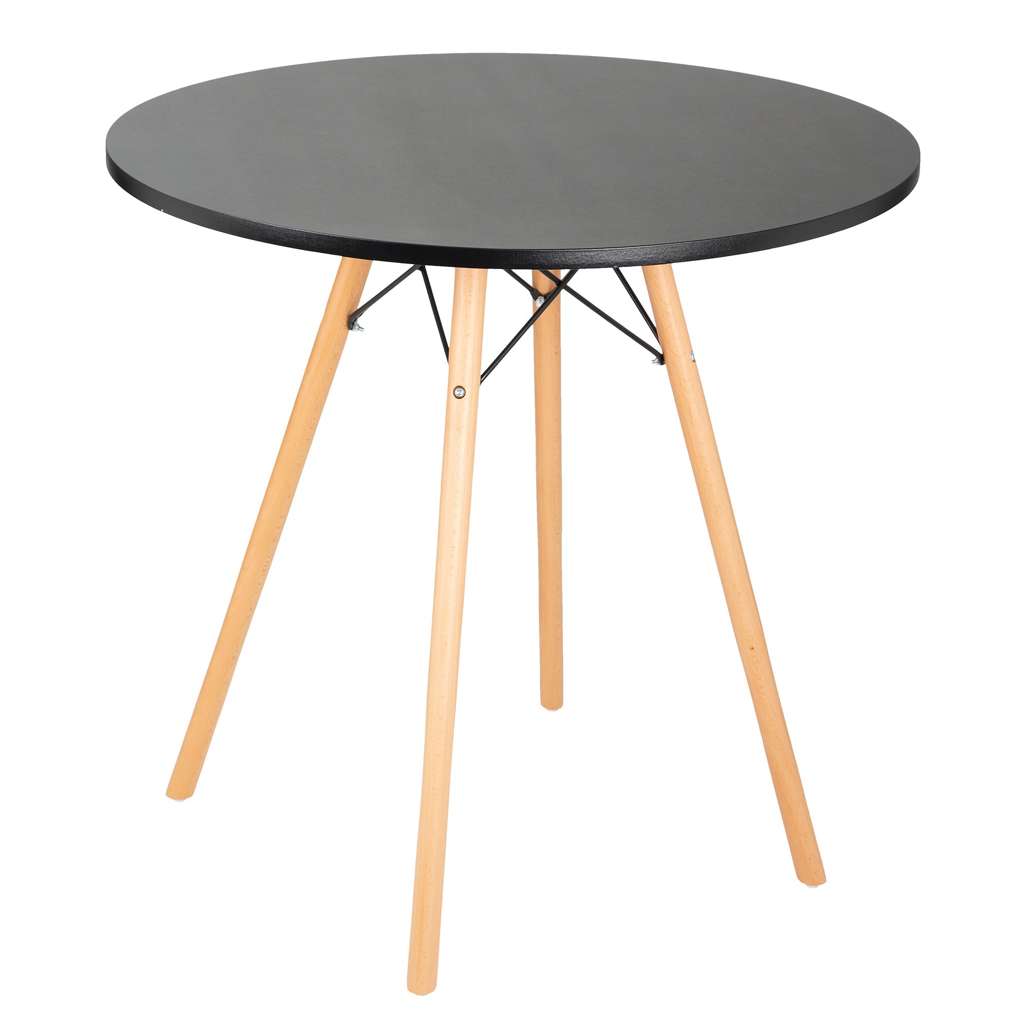 Davos Round Dining Table Black 80cm Clearance