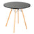 Davos Round Dining Table Black 80cm - Bargainia.com - 