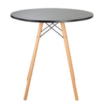 Davos Round Dining Table Black 80cm - Bargainia.com - 