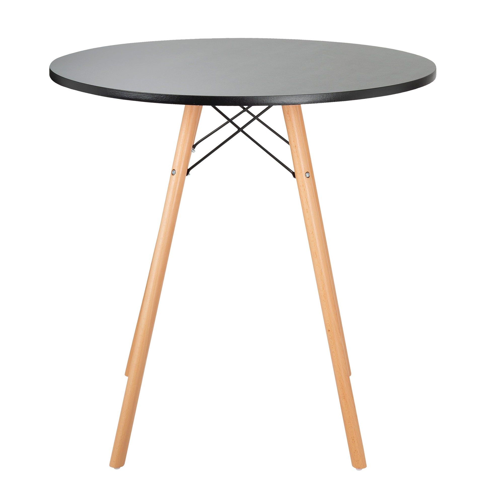 Davos Round Dining Table Black 80cm Clearance