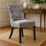 Daxton Grey Leather Effect Dining Chair - Bargainia.com - 5018705409306