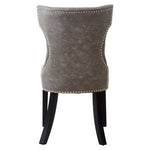 Daxton Grey Leather Effect Dining Chair - Bargainia.com - 5018705409306