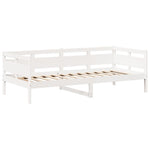 Day Bed and Bench Set with Roof without Mattress White 80x200 cm - Bargainia.com - 