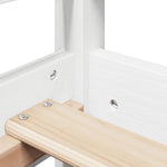 Day Bed and Bench Set with Roof without Mattress White 80x200 cm - Bargainia.com - 