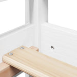 Day Bed and Bench Set with Roof without Mattress White 80x200 cm - Bargainia.com - 