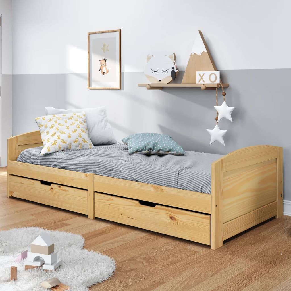 Day Bed with 2 Drawers without Mattress "IRUN" 90x200 cm - Bargainia.com - 