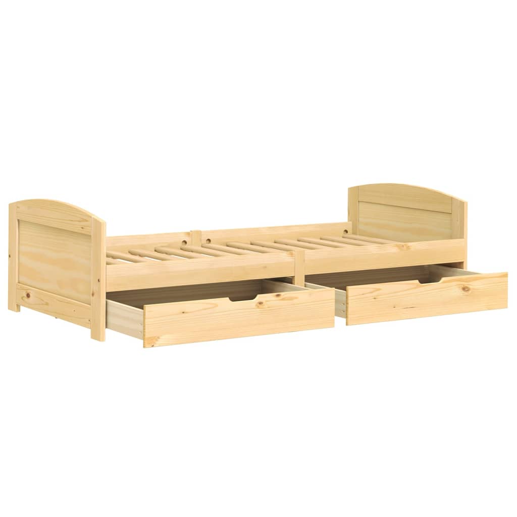 Day Bed with 2 Drawers without Mattress "IRUN" 90x200 cm - Bargainia.com - 