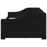 Day Bed with 2 Drawers without Mattress IRUN Black 90x200 cm - Bargainia.com - 
