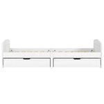 Day Bed with 2 Drawers without Mattress "IRUN" White 90x200 cm - Bargainia.com - 