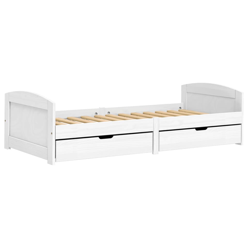 Day Bed with 2 Drawers without Mattress "IRUN" White 90x200 cm - Bargainia.com - 