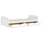 Day Bed with 2 Drawers without Mattress "IRUN" White 90x200 cm - Bargainia.com - 