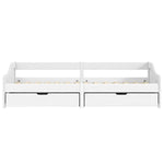 Day Bed with 2 Drawers without Mattress "IRUN" White 90x200 cm - Bargainia.com - 