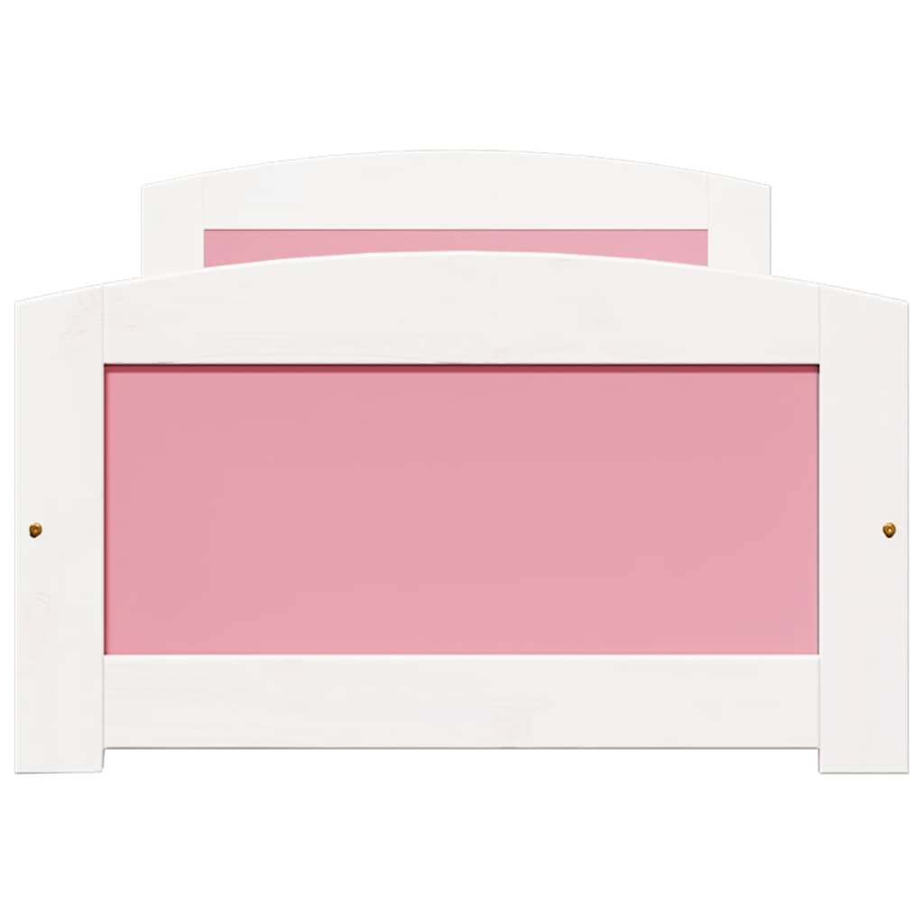Day Bed with 2 Drawers without Mattress IRUN White&Pink 90x200 cm - Bargainia.com - 