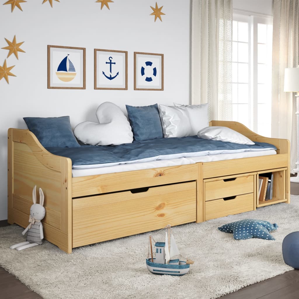 Day Bed with 3 Drawers without Mattress "IRUN" 90x200 cm - Bargainia.com - 