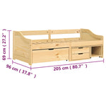 Day Bed with 3 Drawers without Mattress "IRUN" 90x200 cm - Bargainia.com - 