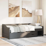 Day Bed with 3 Drawers without Mattress IRUN Black 90x200 cm - Bargainia.com - 