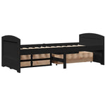 Day Bed with 5 Drawers without Mattress IRUN Black 90x200 cm - Bargainia.com - 