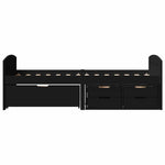 Day Bed with 5 Drawers without Mattress IRUN Black 90x200 cm - Bargainia.com - 