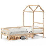 Day Bed with Roof without Mattress 80x200 cm Solid Wood - Bargainia.com - 