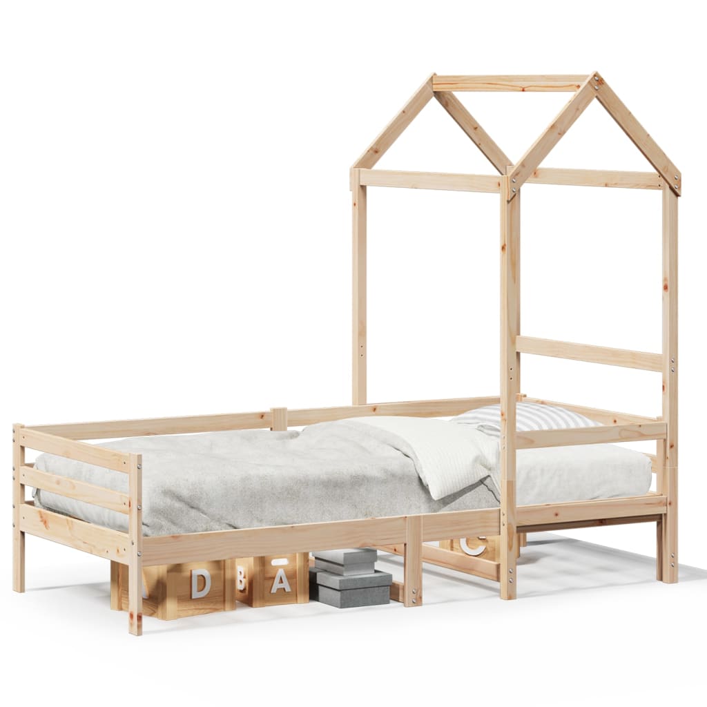 Day Bed with Roof without Mattress 80x200 cm Solid Wood - Bargainia.com - 