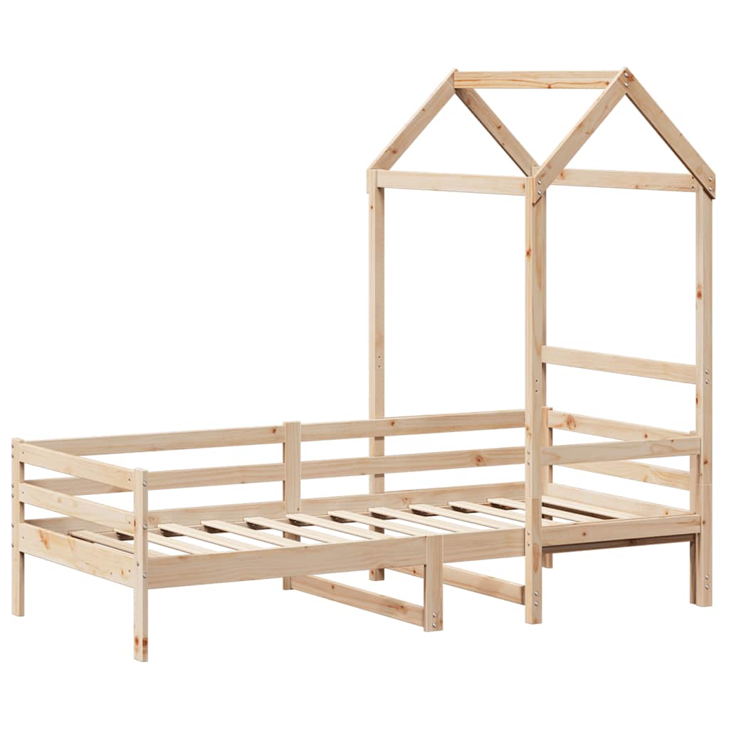 Day Bed with Roof without Mattress 80x200 cm Solid Wood - Bargainia.com - 