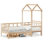 Day Bed with Roof without Mattress 80x200 cm Solid Wood - Bargainia.com - 