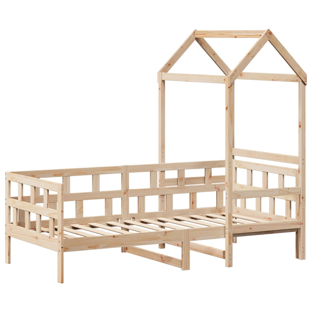 Day Bed with Roof without Mattress 80x200 cm Solid Wood - Bargainia.com - 