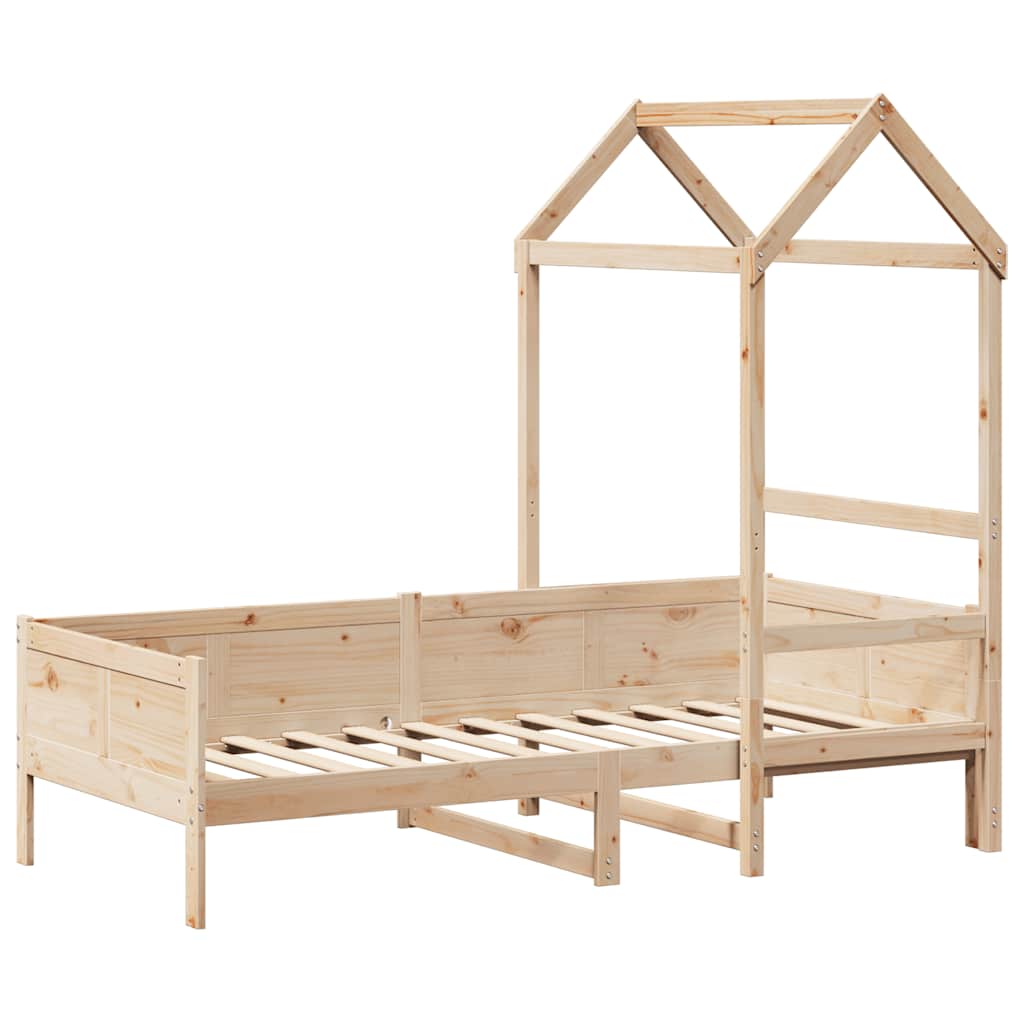 Day Bed with Roof without Mattress 80x200 cm Solid Wood - Bargainia.com - 